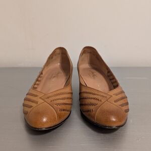 Elegant Brown Leather Heels